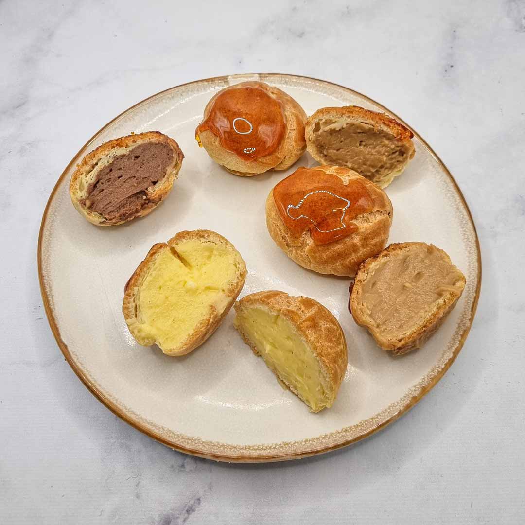 Choux à la crème pâtissière 4 parfums