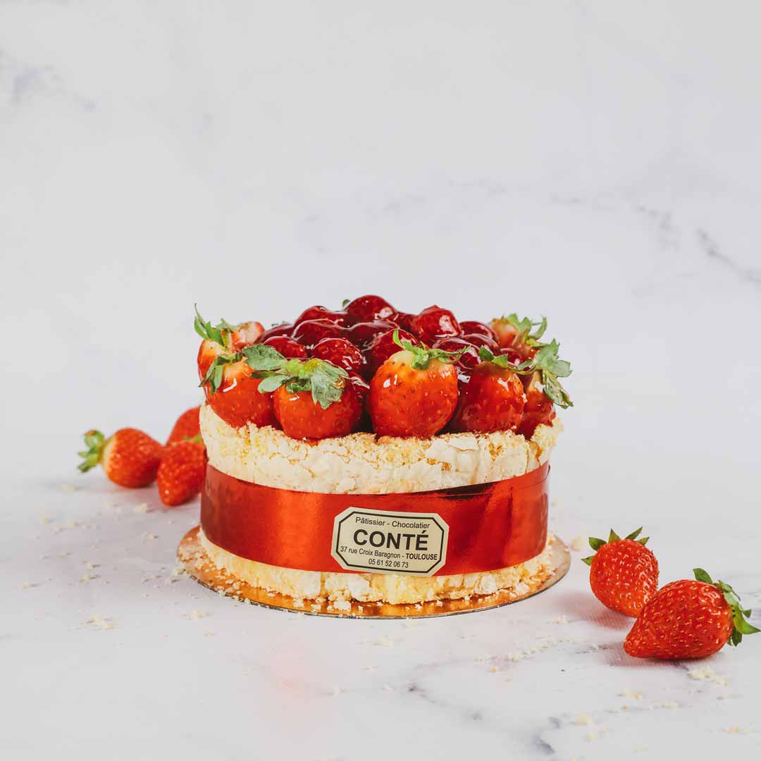 Gâteau entremet fraise
