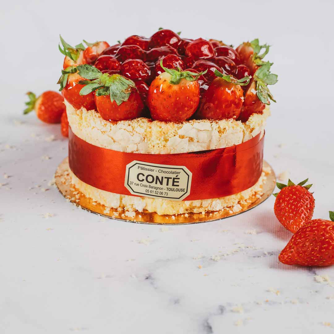 Gâteau entremet fraise
